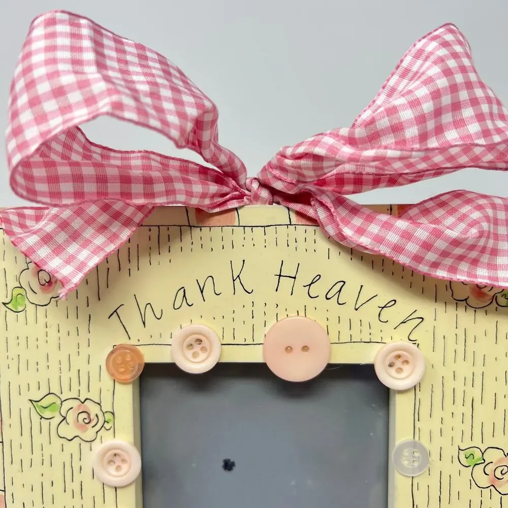 Exposures Thank Heaven for Little Girls Photo Picture Frame Wood 4x6 Gingham